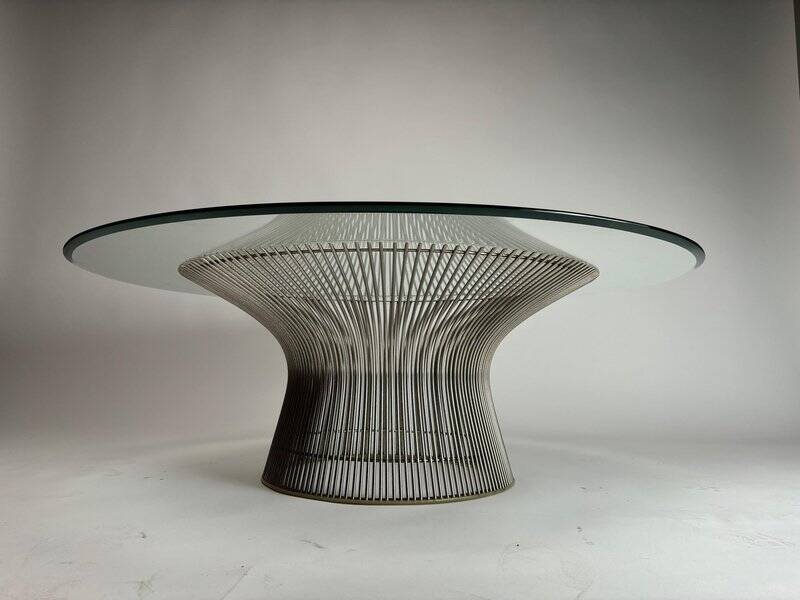 Coffee Table in Steel and Glass from Warren Platner, 1962