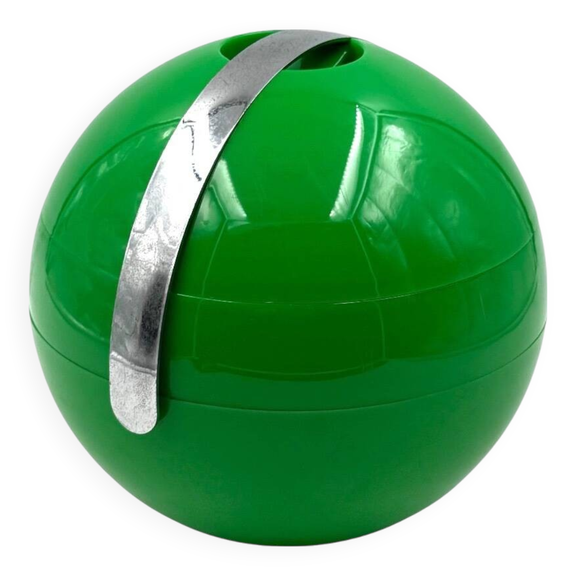 Seau à glace vert Space Age, Guzzini Italie, vers 1970