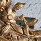Large Louis XV gilded shell mirror from the 19th century
