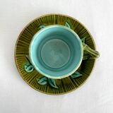 Tasse à café ancienne en barbotine bambou