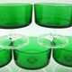 8 bottle green champagne glasses, Cavalier Luminarc France 1970