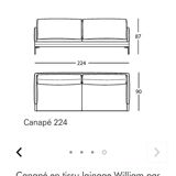 William sofa by Zanotta fabric L224