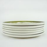 6 Orchies Moulin des Loups oyster plates from France - vintage 1970s
