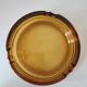 Amber glass ashtray