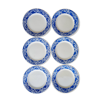 Lot de 6 assiettes Digoin Sarreguemines modèle Calvi