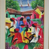 Framed painting of the Caribbean, early twenty-first century