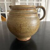 Stoneware pitcher signed JG