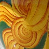 Ceramic lamp, vase and matching plate, Drimmer