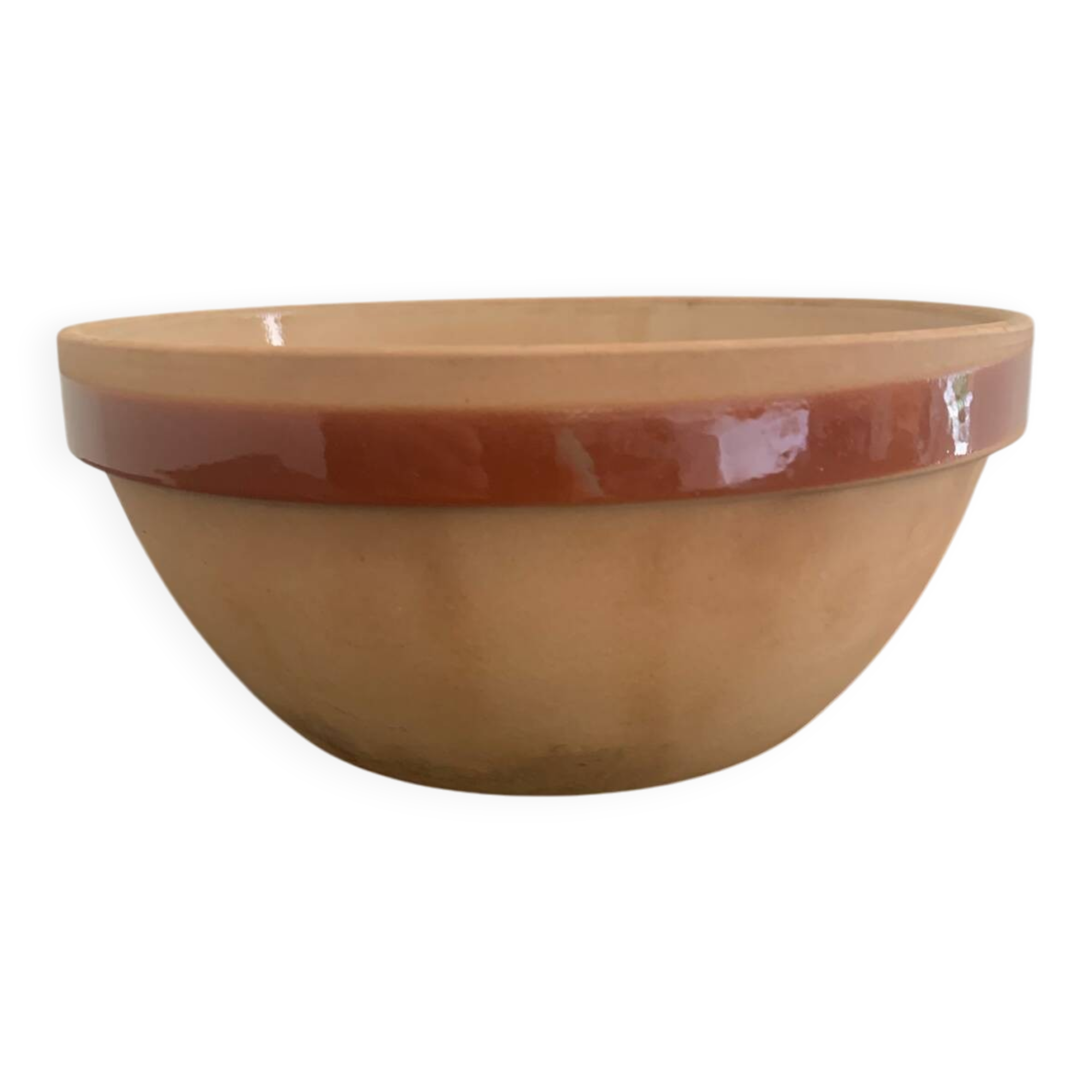 Stoneware salad bowl, Gien France
