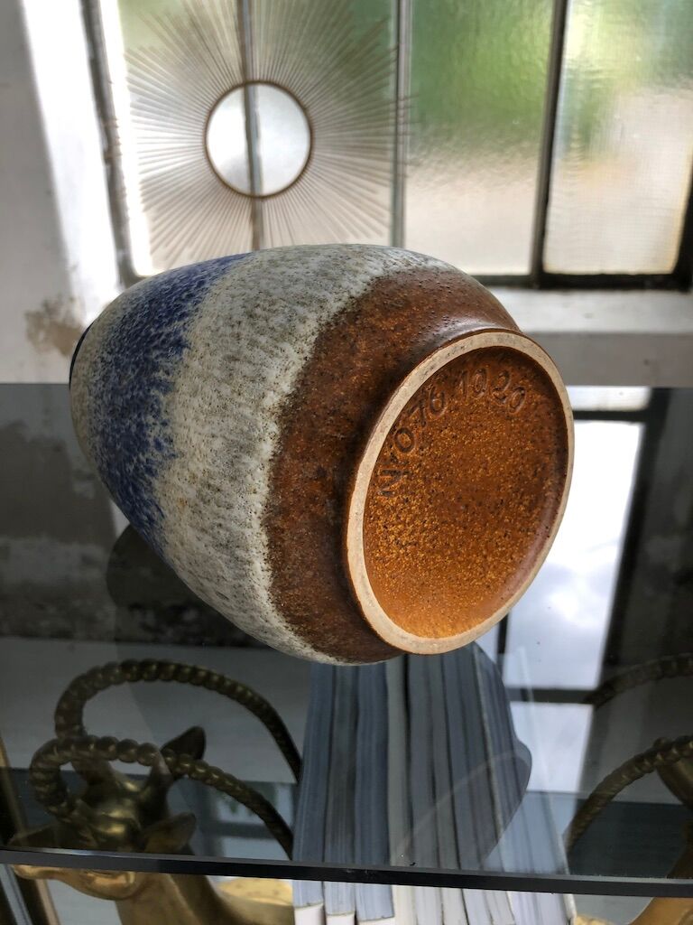 Speckled blue Scheurich vase