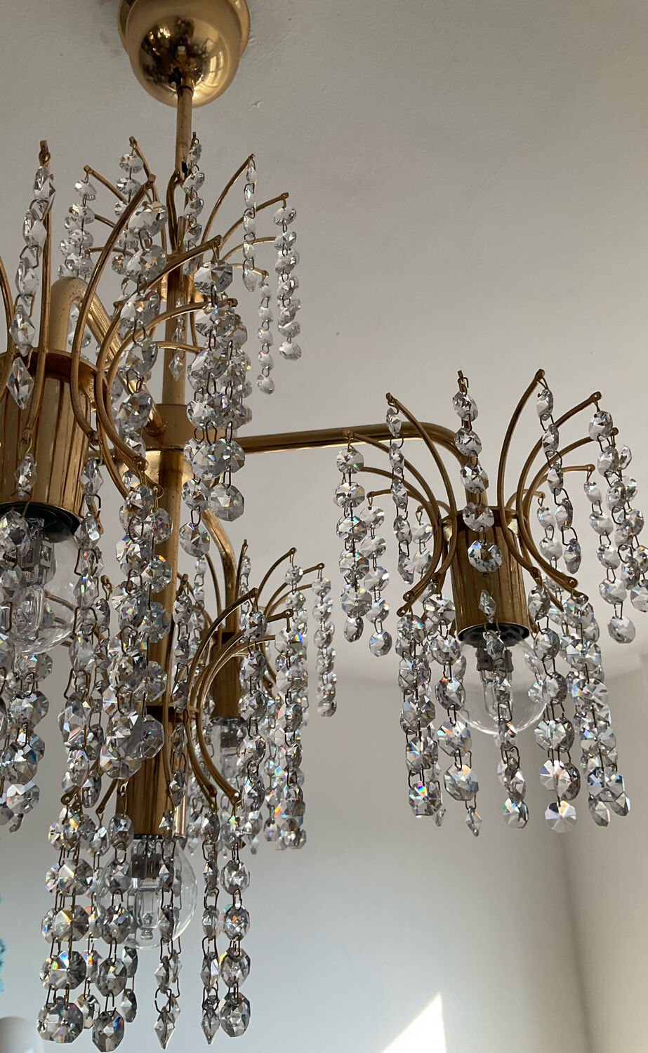 Crystal tassel chandelier from the 60s and 70s