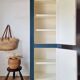 Armoire type parisienne haute étroite – Bleu Paon & Intérieur crème