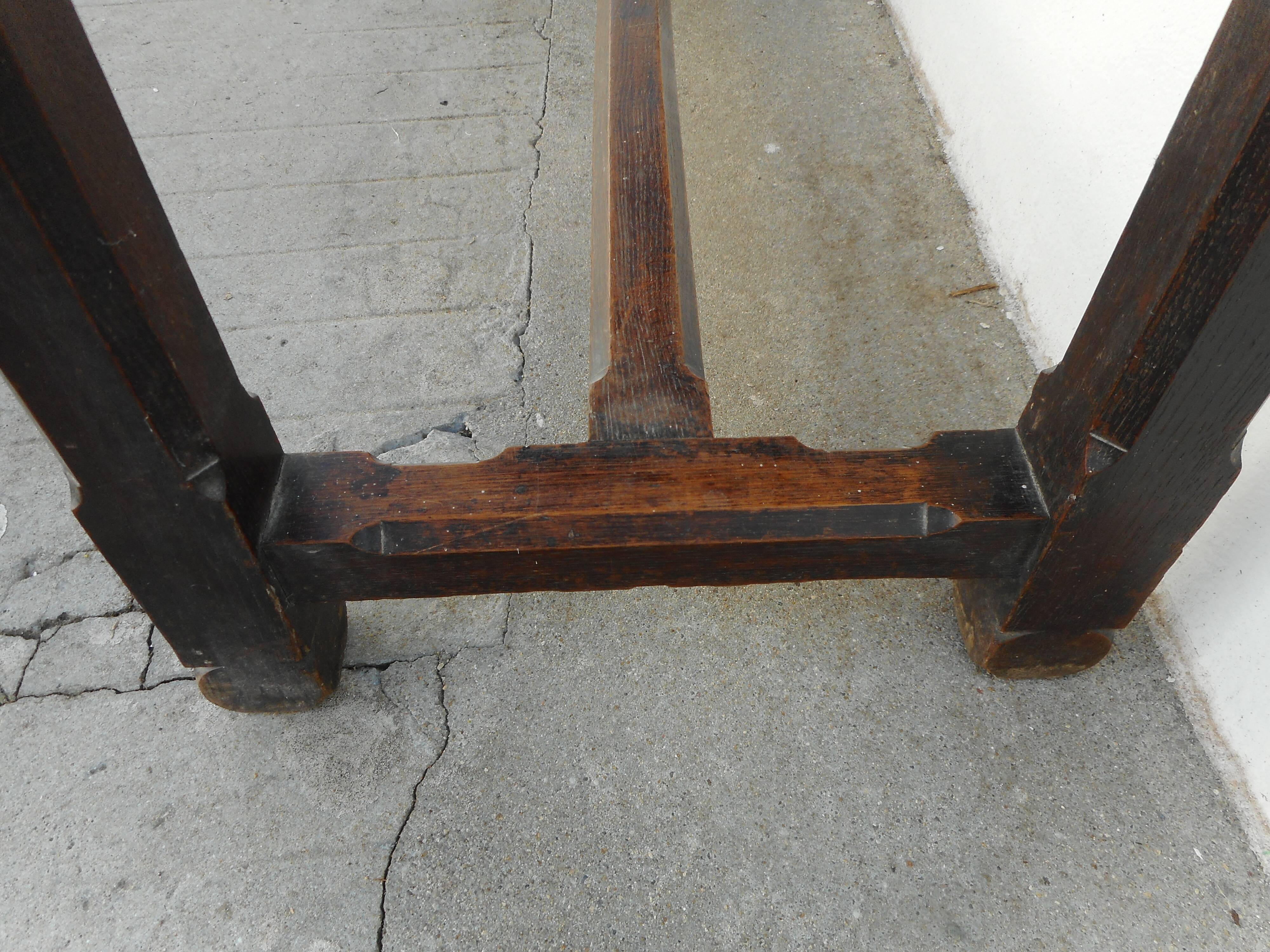 Antique console serving table