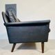 Vintage danish retro nili stoppmøbler 3 person sofa in black leather 1960s