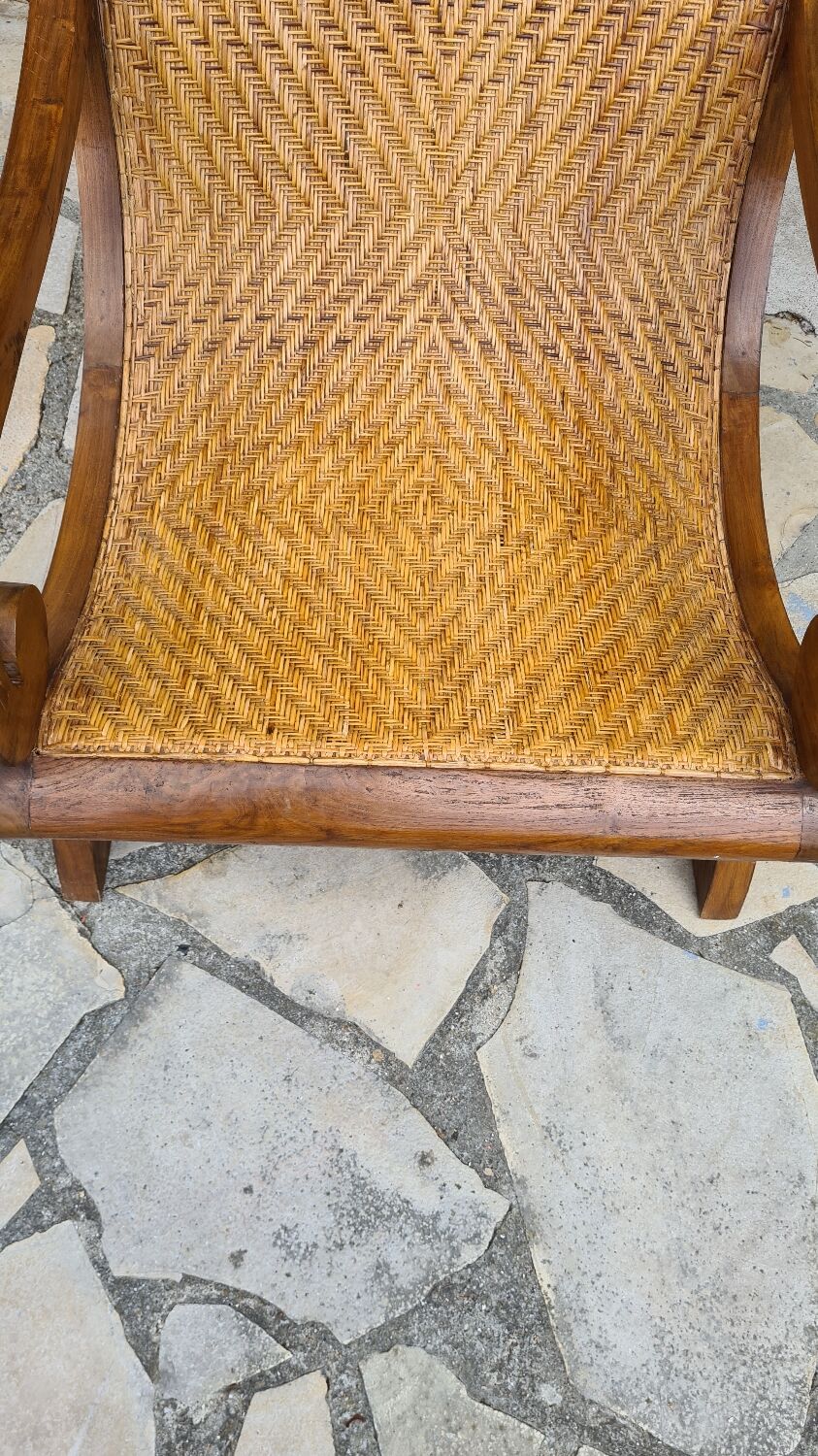 Colonial teak armchair