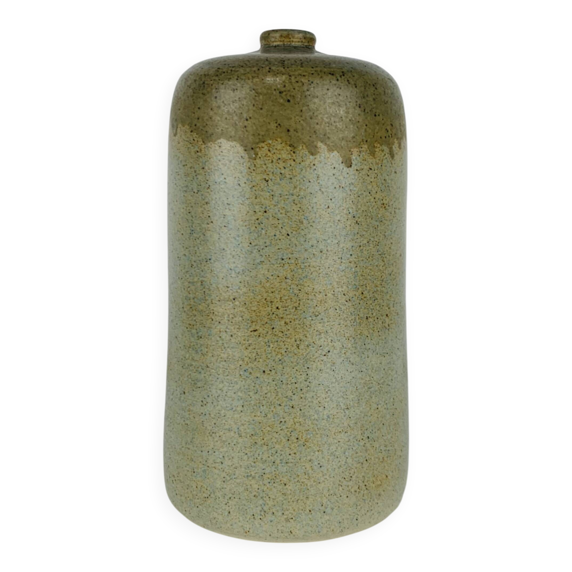 Vintage grey-green ceramic vase