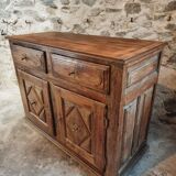 Buffet Ancien Français du XVIIᵉ Siècle en Bois de Châtaignier