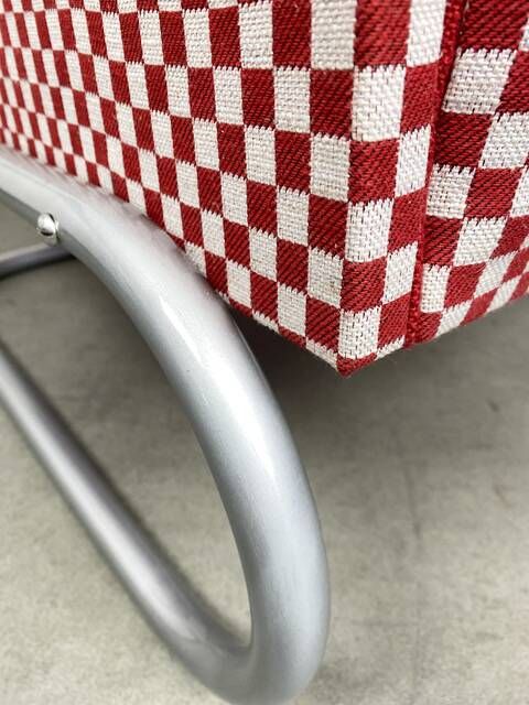 Thonet S-411 Armchair "Red & White"