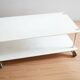 Vintage industrial coffee table on wheels – 70s workshop style