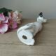 Romantic ceramic Dalmatian dog statuette, vintage decorative dog from the 1970s