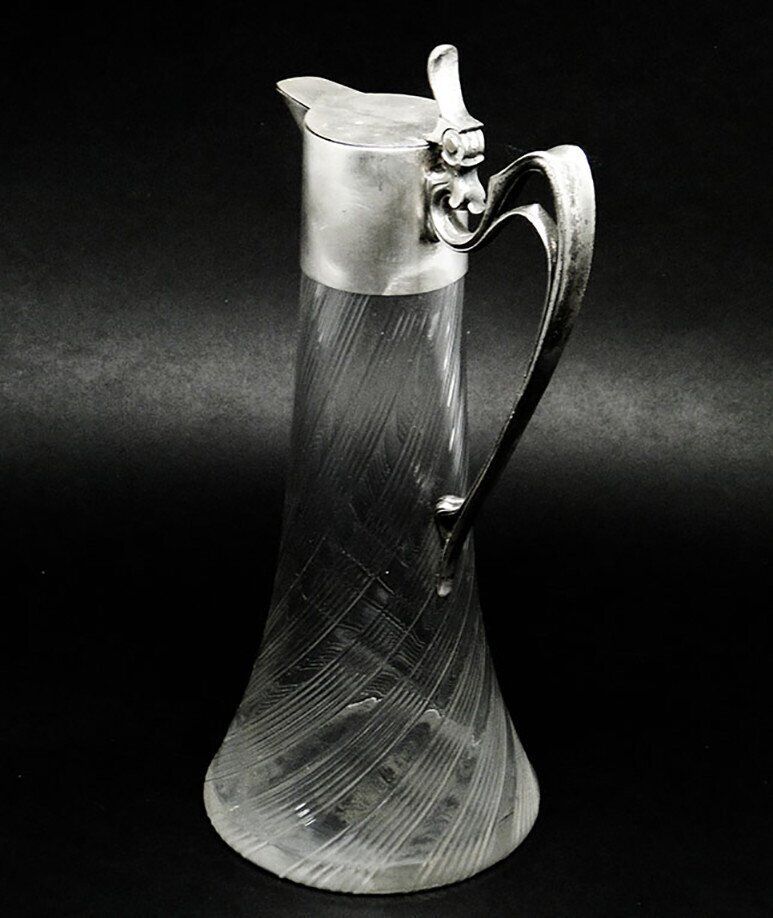 20th century wine jug from Roman Plewkiewicz, Warsaw, Poland, 1890s
