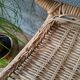 Wall shelf or to be placed in unique Japanese style rattan vintage pagoda