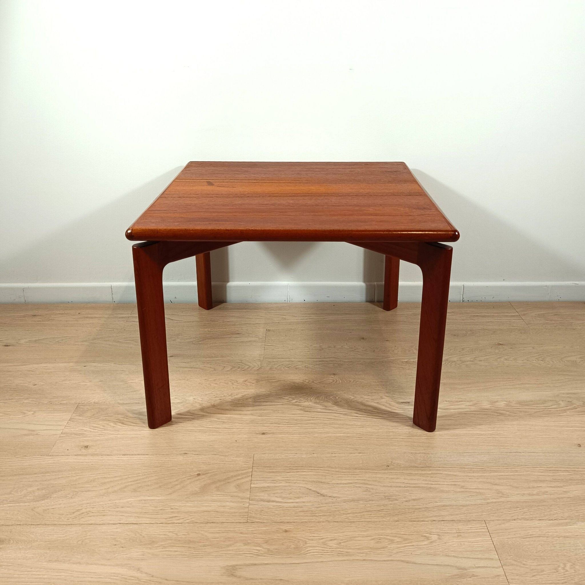 Danish teak square coffee table