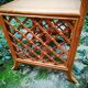 Glass and rattan table