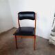 Set de 4 chaises scandinave,  Skaï  année  70