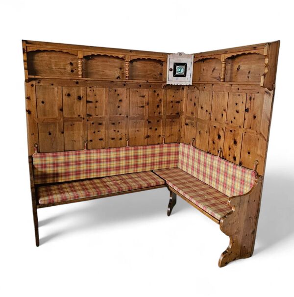 Panneaux d'angle et banc d'angle Tiroler des années 1950