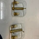 Italian Brass Glass Sconces 1950’s