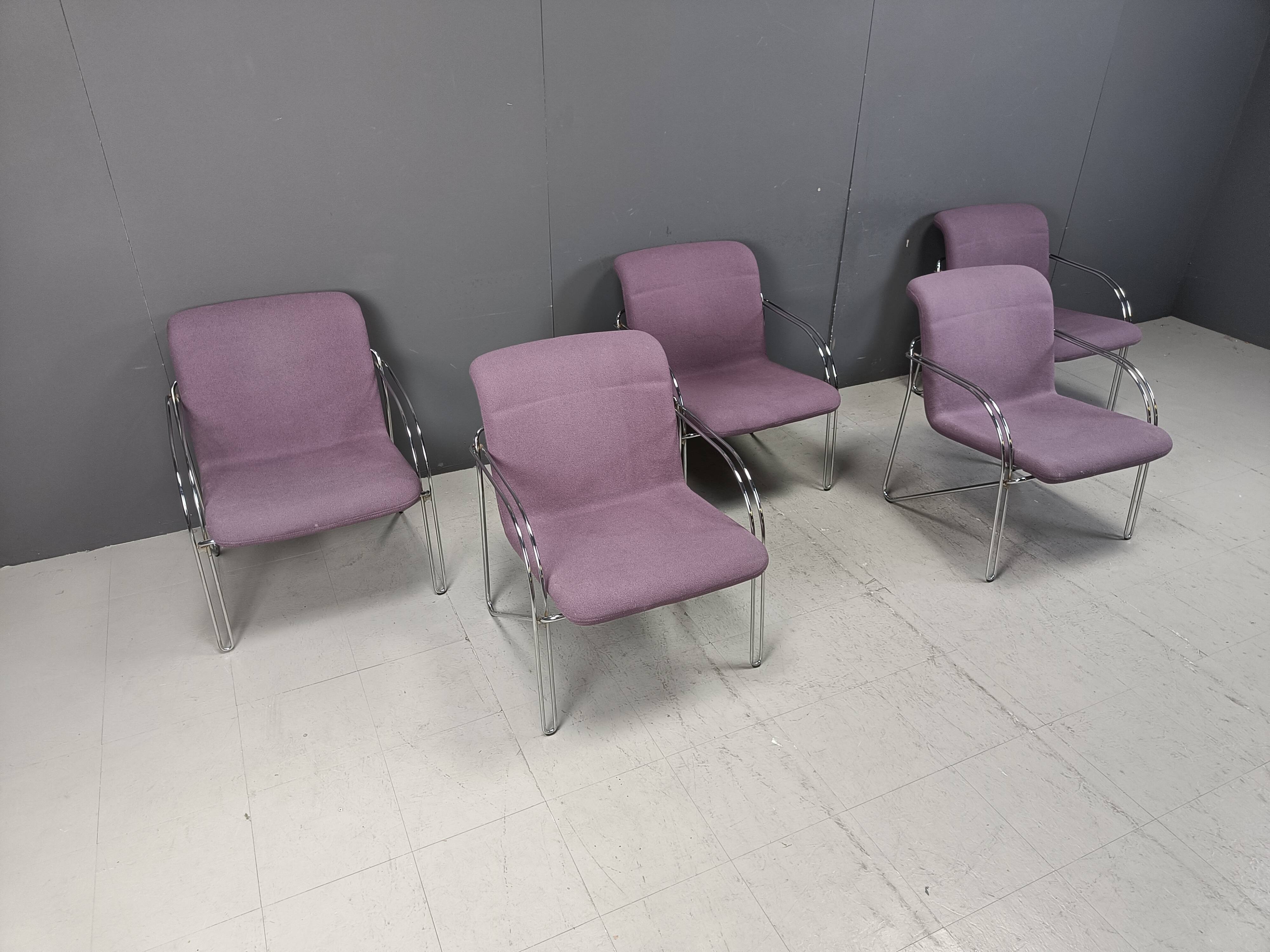 Danish arm chairs by Alfred Hofmann for Gispen/Labofa - 1970s - set of 5