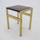 1960s italian brass and glass side table