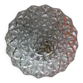 Vintage moulded glass round ceiling light fixture