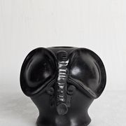 Stylised ceramic elephant candlestick signed vintage