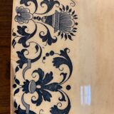 Rectangular dish, Manufacture de Gien, model Carré Bleu