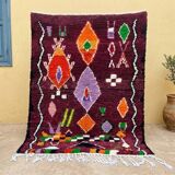 Burgundy Moroccan Berber rug 200cm x 300cm