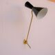 Vintage "Diabolo" wall apply in black metal and brass