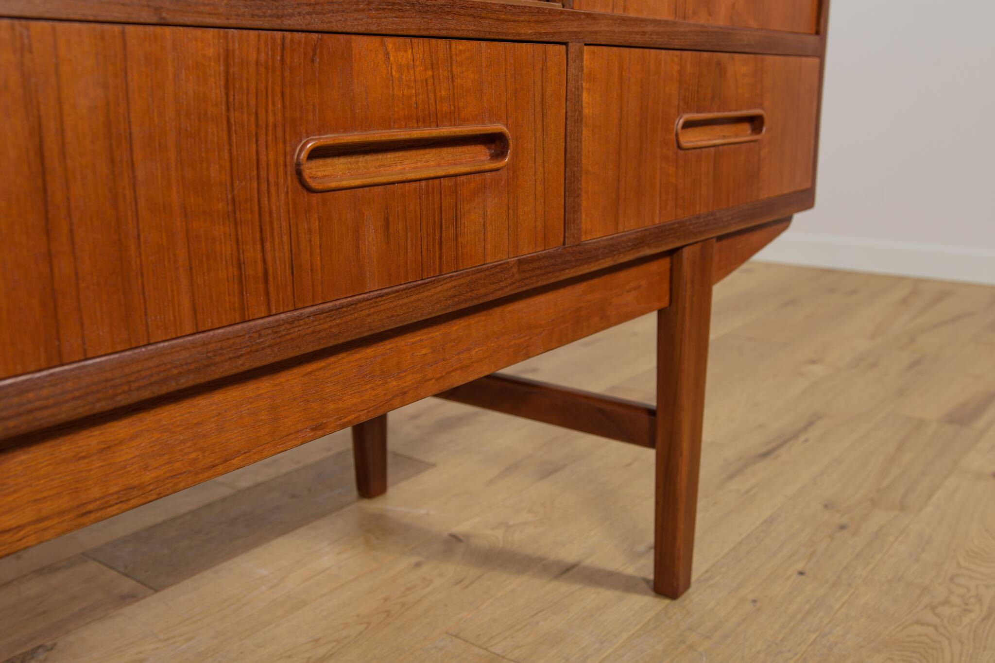 Mid-Century Teak High Sideboard, Denmark, 1960s
