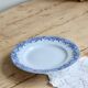 Compotier faïence anciennes Sarreguemines U&C modèle Mimosa bleu