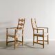 Vintage Danish Sculptural Wooden Armchairs by Henning Kjaernulf, 1950s