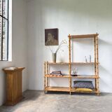 Large rattan shelf 1960