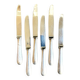 6 Christofle Hôtel dessert knives in silver metal