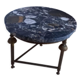 Table basse en marbre et laiton
