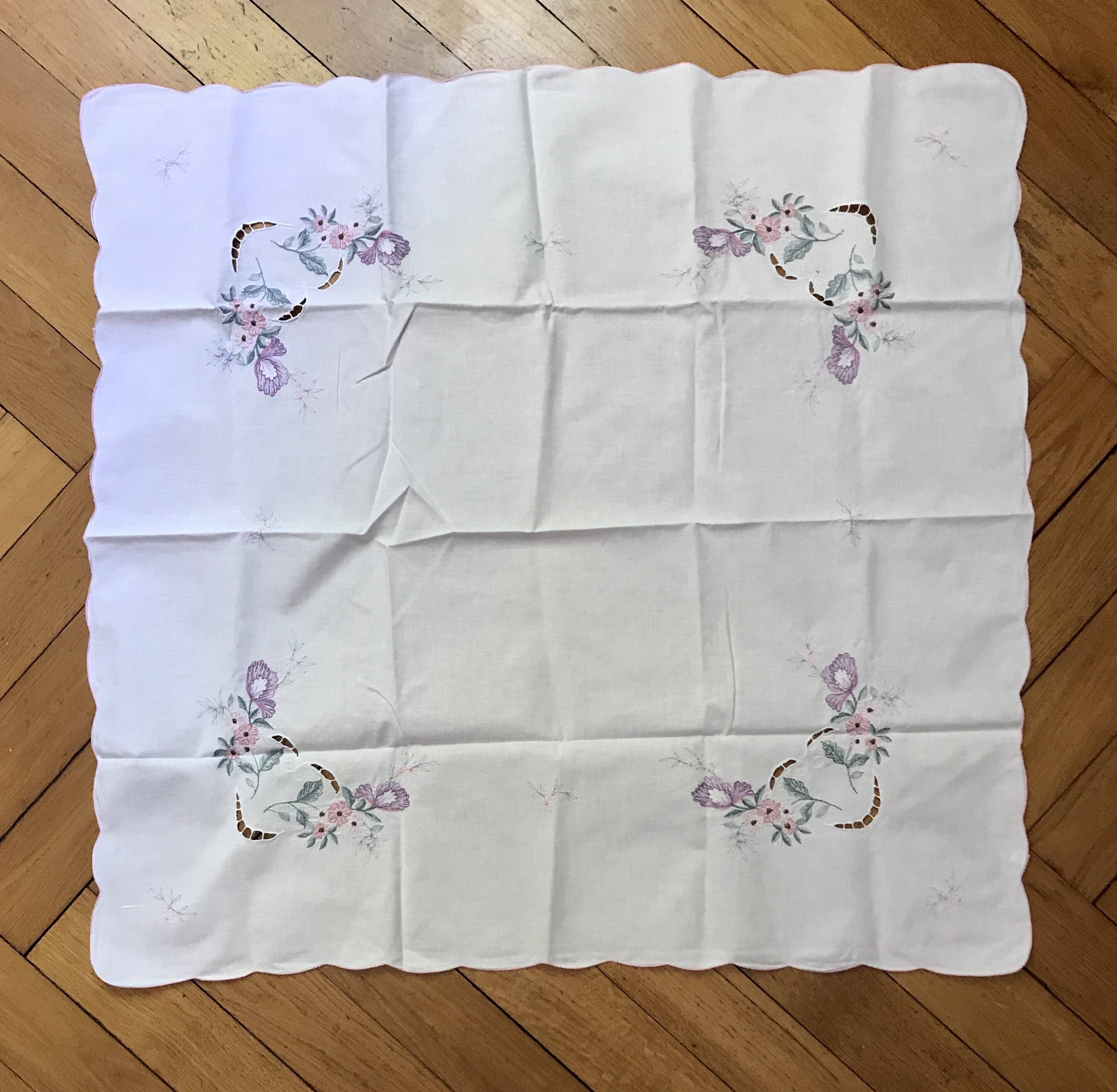 Embroidered tablecloth vintage Poland crafts