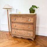 Art Deco chest of drawers in solid oak