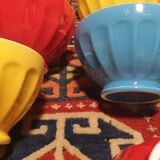 Ribbed ceramic bowls