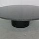 Mid-century  granite stone round coffee table, 1970's italy