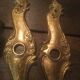 Louis xv style brass crutches and plaques