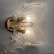 Brass Glass Sconces Set of 2 1970’s